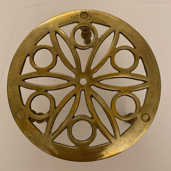 Antique Victorian Brass Trivet - Picture 2 of 5